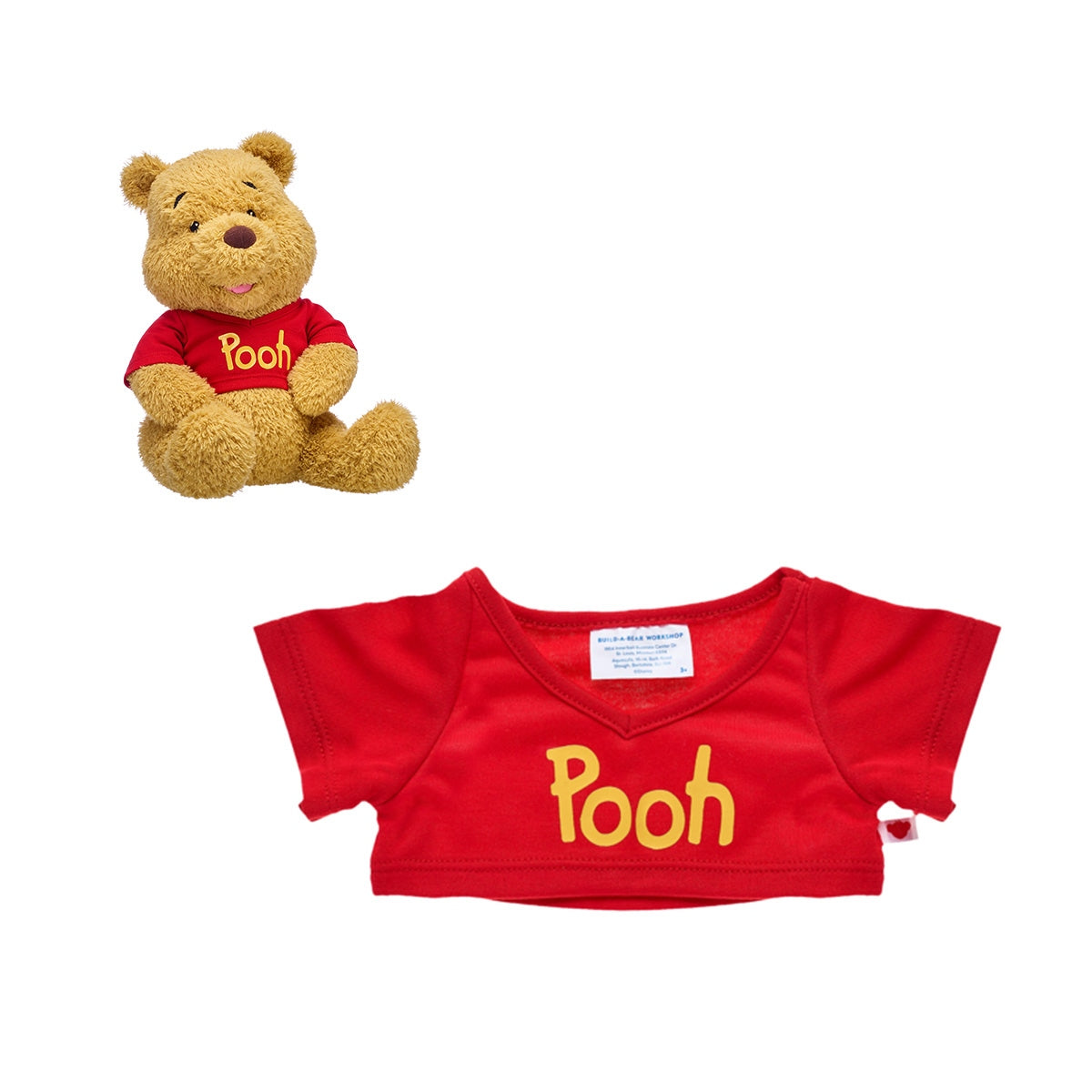 Polera Roja Pooh Disney Build-A-Bear